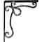 Ekena Millwork Orleans Wrought Iron Bracket, (Single center brace), Antiqued Silver 1 1/2"W x 10"D x 12"H BKTM01X10X12SOLASV - alternate 4